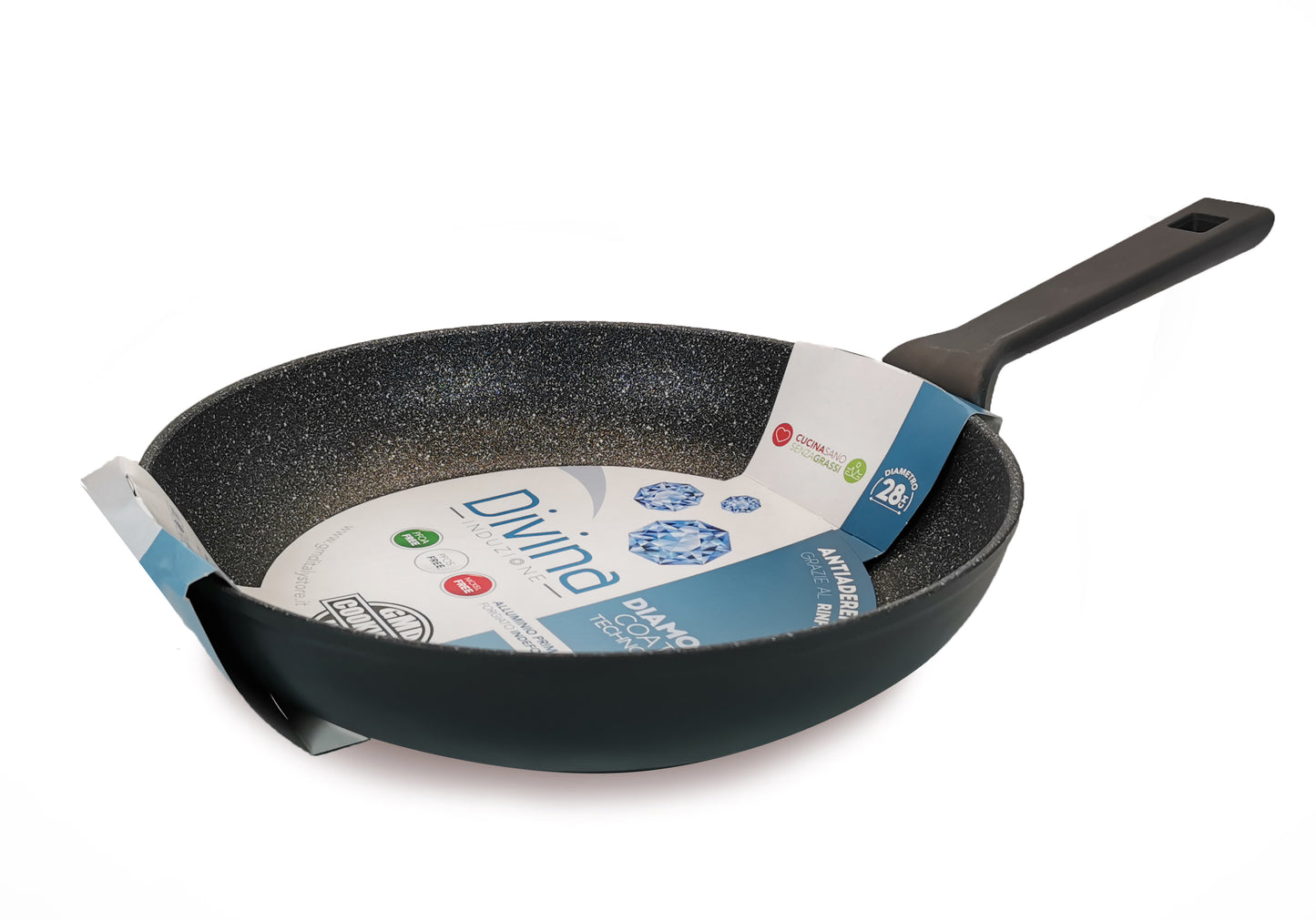 Padella Divina Pressufusione Pietra adatta per piani induzione pfoa FREE nickel FREE