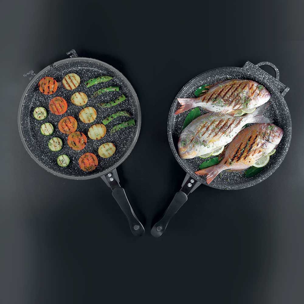Fornetto tondo Doppia Padella 28cm Double face induzione/Gas