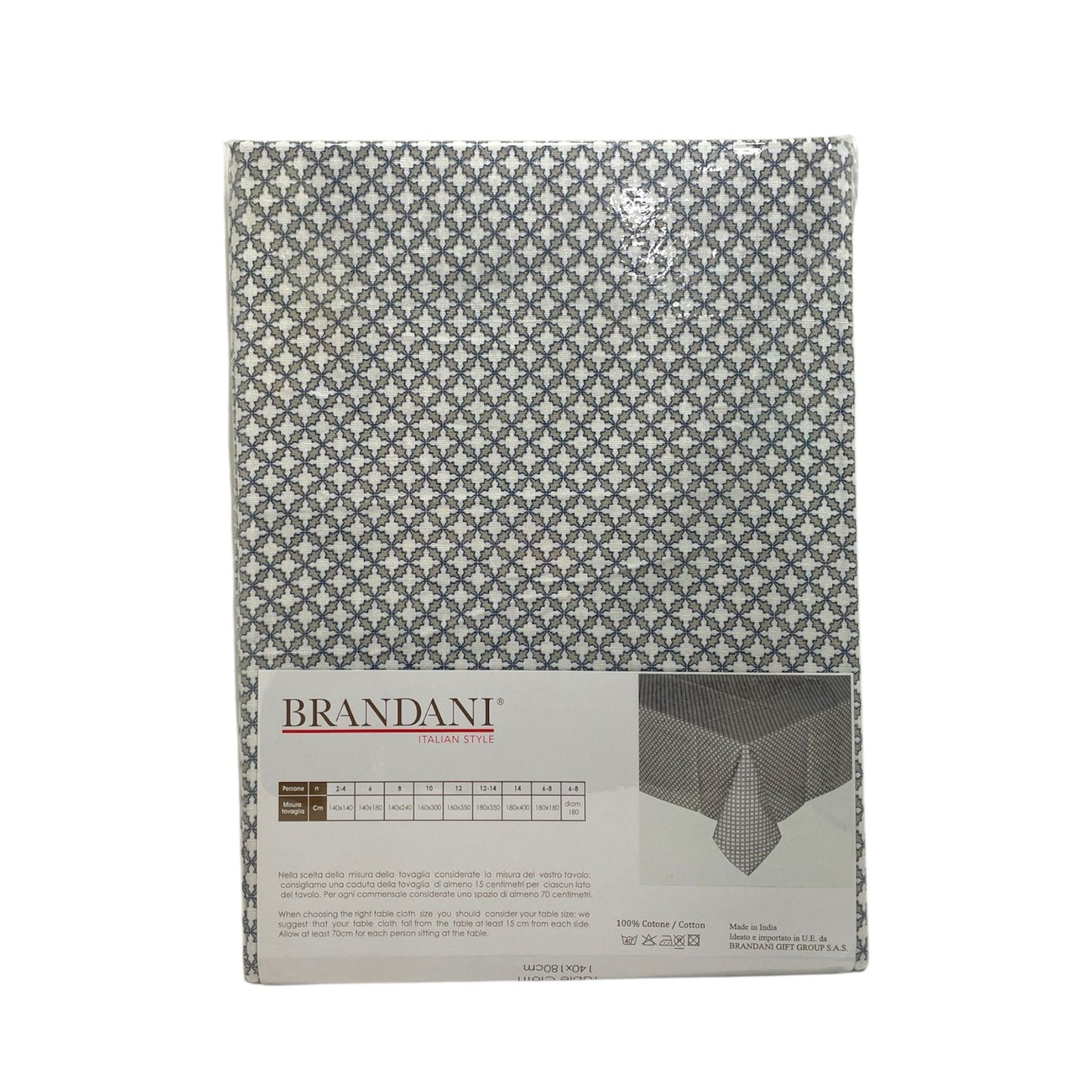 Tovaglia rettangolare BRANDANI 100% Cotone Misura 140x180