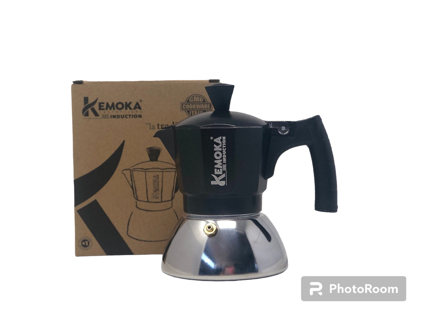 CAFFETTIERA INDUZIONE KEMOKA TAZZE 2 - ADATTA AI PIANI INDUZIONE - BICOLORE - MACCHINA DA CAFFE'