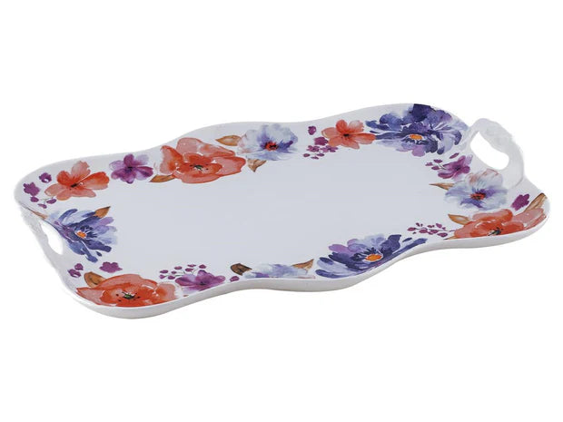 Vassoio rettangolare Porcellana Peonia Villa Altachiara