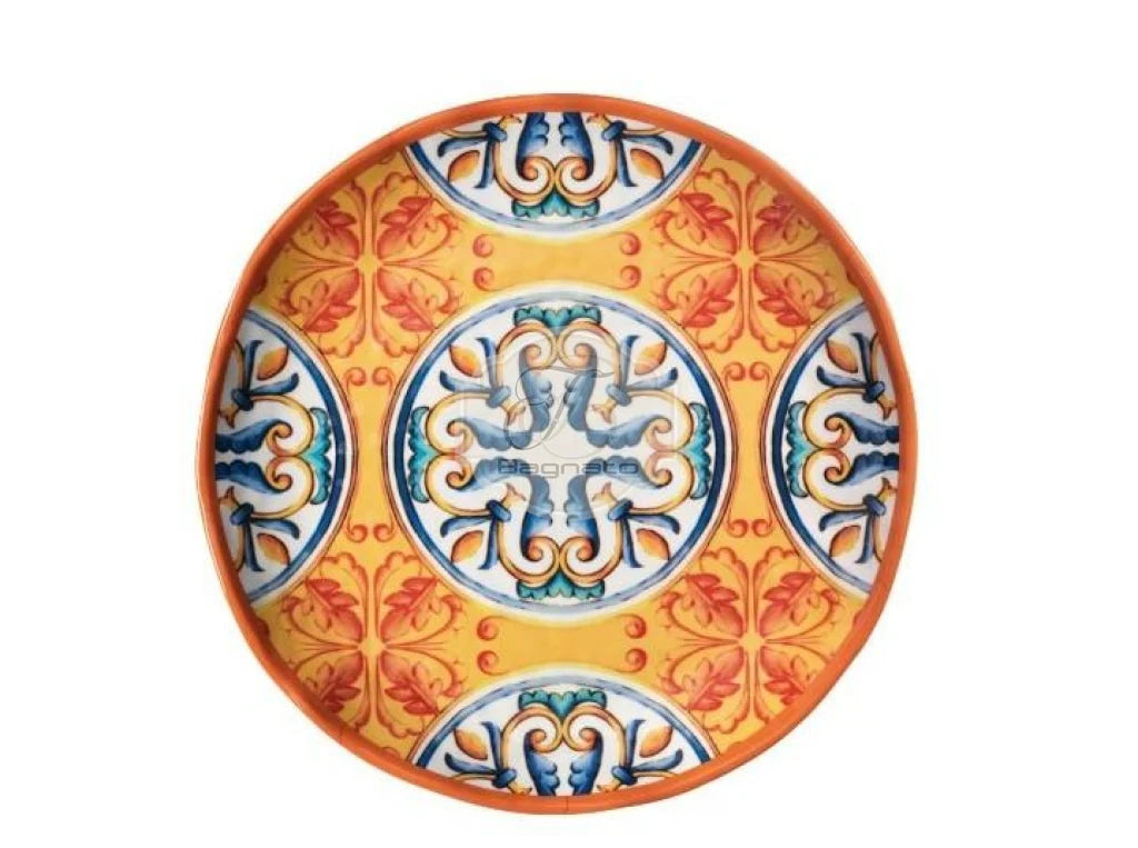 Piatto fondo cm 21,5Melamina medicea Bandani Arancio
