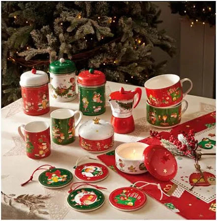Mug Natalizia Elfo Magia Brandani Verde in Porcellana