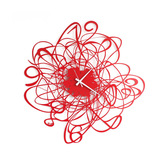 Orologio da parete Doodle rosso Arti&Mestieri