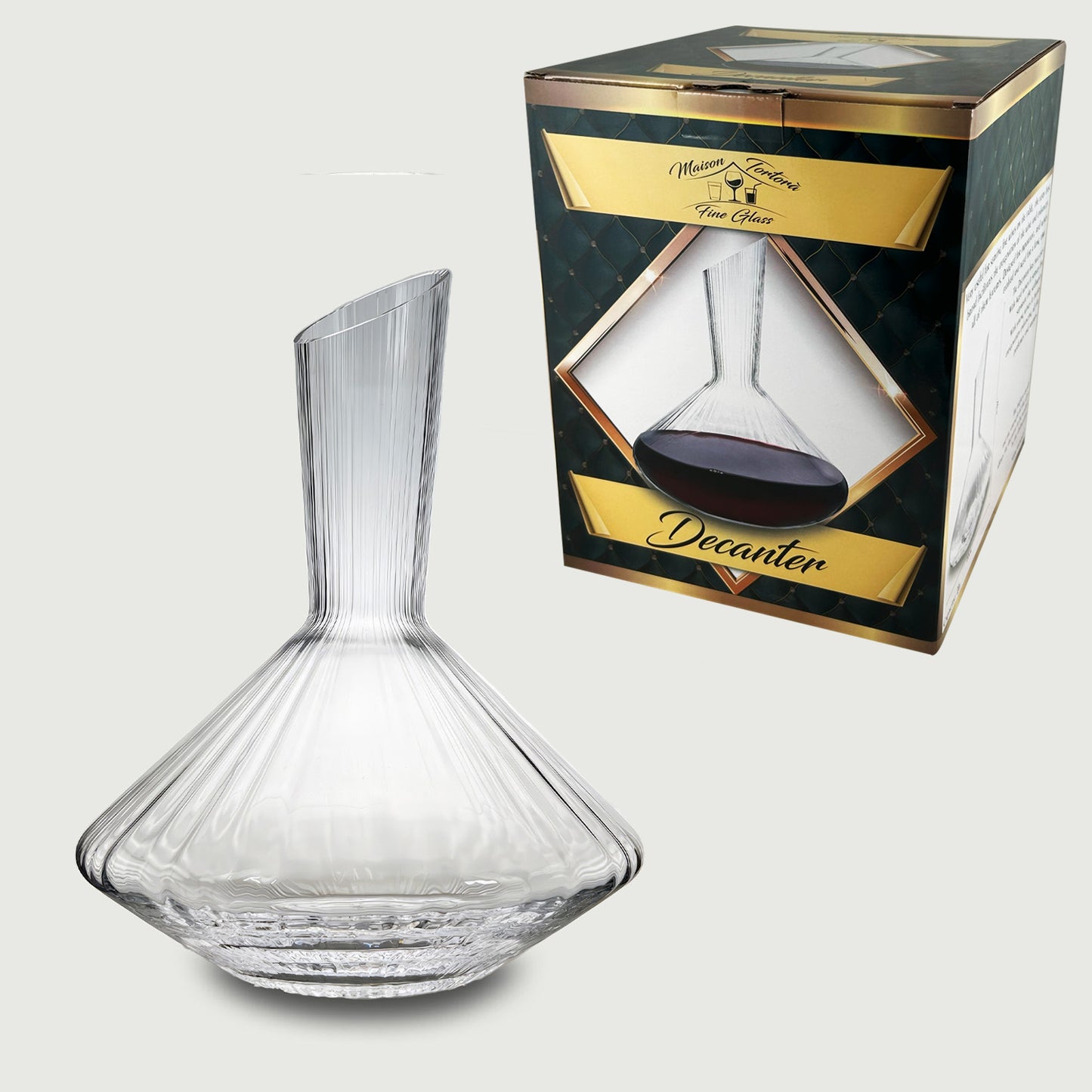 DECANTER CLASSIC vetro lavorato H26cm