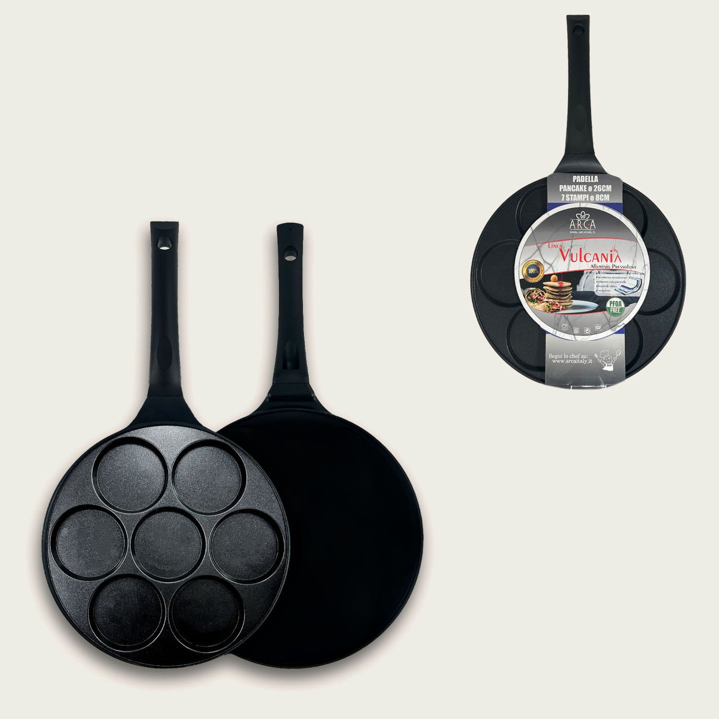 Padella pancake Antiaderente 7 stampi