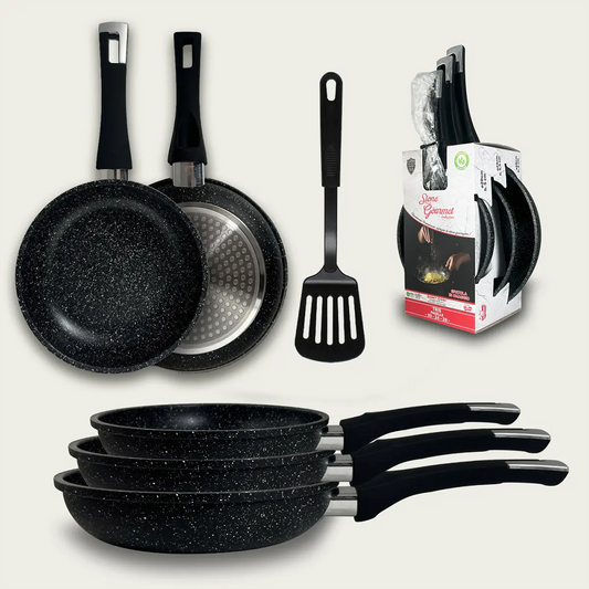 Set 3 Padelle Arca Stone adatte per piani ad Induzione