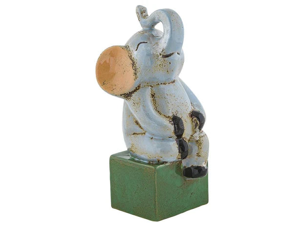 Statua Decorativa Elefante su Cubo – Linea Vetiver di Villa Altachiara