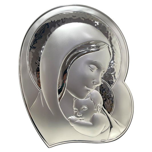 Quadro Religioso Argento Laminato Maternita'
