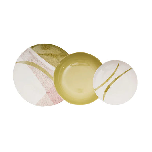 Servizio piatti Villa Altachiara Curve Beige -Set da 6 completo