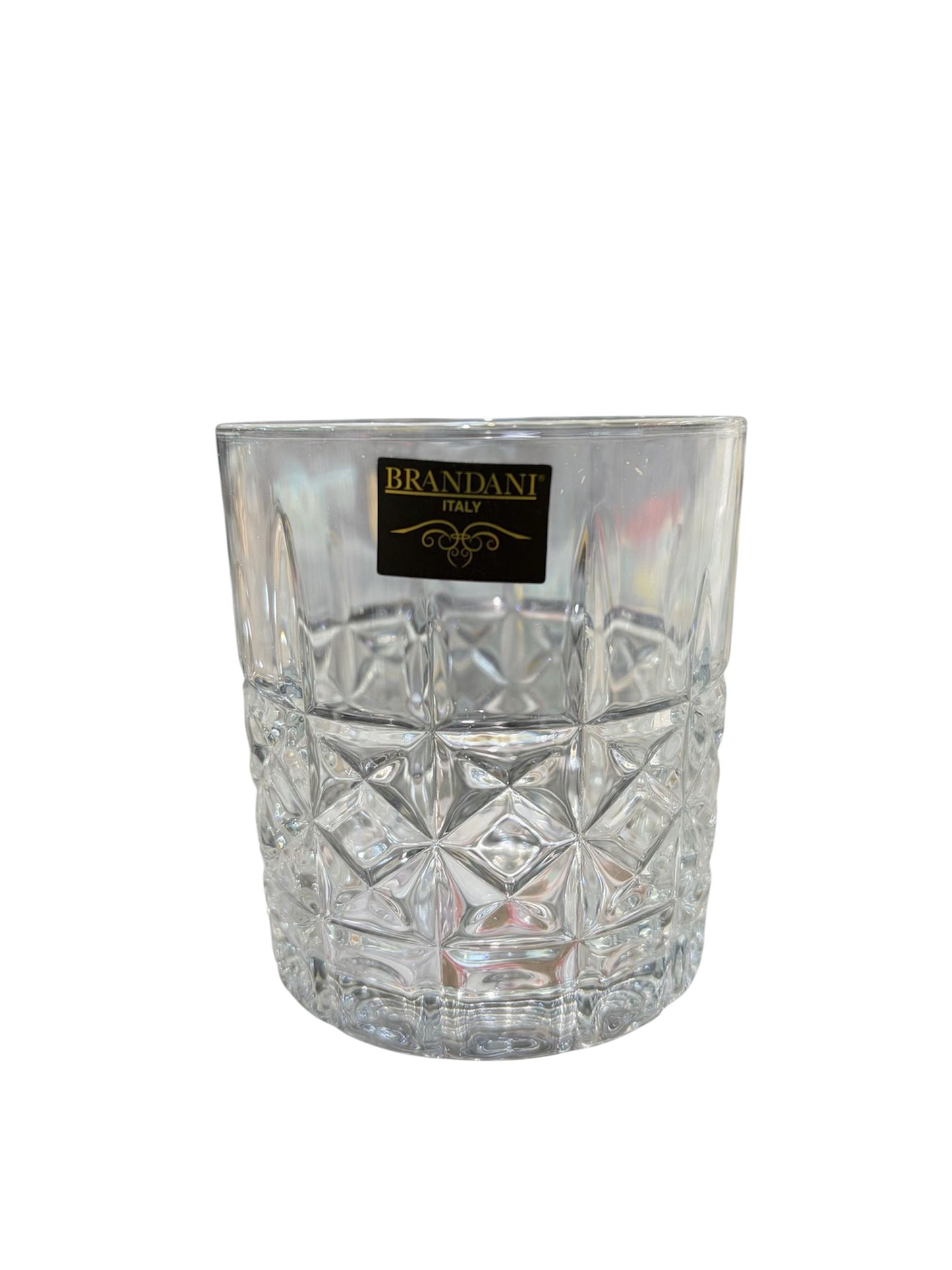 Set 4 Bicchieri Mosaico Trasparente Vetro