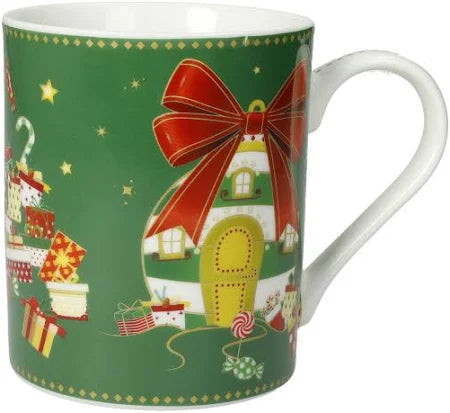 Mug Natalizia Elfo Magia Brandani Verde in Porcellana